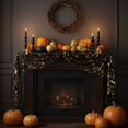 thumbnail image 5 of Halloween Mantel Scarf, 78.7 x 27.6 in Sheer Polyester Table Runner with Glitter Sequin Detail for Party Decor, 5 of 6