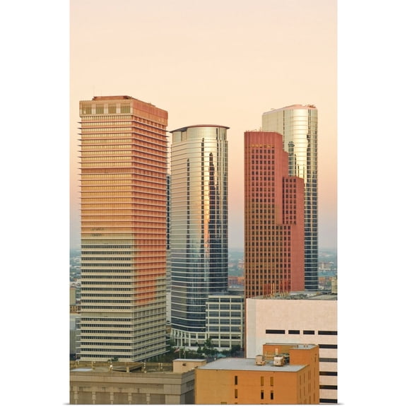 Great BIG Canvas | Rolled Michael DeFreitas Poster Print entitled Texas, Houston, Downtown Skyline