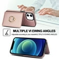 thumbnail image 5 of Wallet Case with Card Holder for iPhone 11, 360° Rotation Ring Kickstand Magnetic Clasp and Durable Shockproof Cover, 5 of 9
