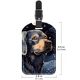 thumbnail image 6 of Square 2Pack PU Leather Sheepdog Cruise Luggage Tag with Privacy Cover and Name ID Tag for Travel Handbags Backpacks Luggage Tags, 6 of 6