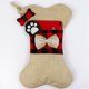 thumbnail image 1 of OurWarm Pet Christmas Stockings Buffalo Plaid Puppy Dog Stocking Cotton and Burlap Bone Christmas Gift Bags for Dog 42cm*26cm, 1 of 4