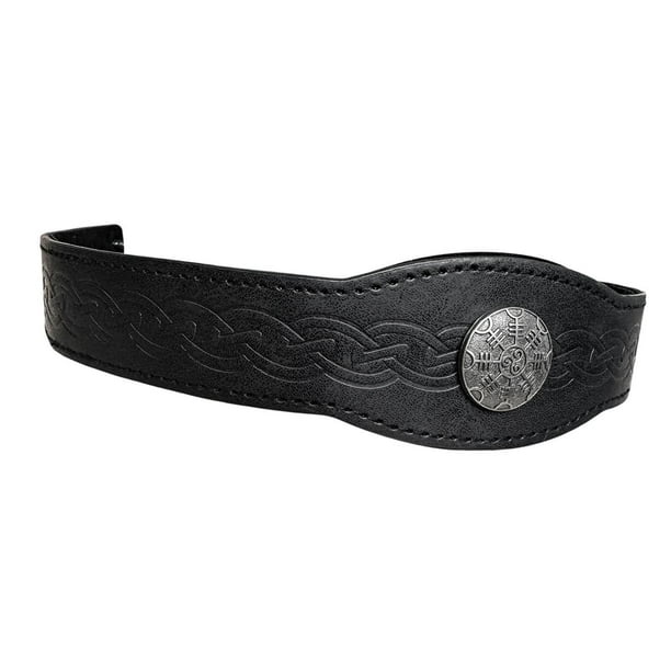 Accesorios para tocados medievales en relieve Tocado medieval para disfraz de cosplay Negro redondo