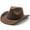 Coffee, variant on Wide Brim Felt Cowboy Hat for Women Men Western Suede Cowboy Cowgirl Hats