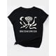 thumbnail image 2 of Camiseta De Mujer Camisetas Femeninas Verano Estampado De Ropa Casual Con Cuello Redondo[1pc Octopus Graphic Print T-Shirt] 1pc Women'S Casual Octopus Graphic Print T-Shirt, Round Neck Short Sleeve, 2 of 7