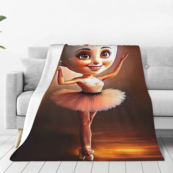 Ballerina Cappuccina Ultra-Soft Micro Fleece Blanket Cozy Blanket Thick Warm Plush Throw Blanket Sofa Cushion