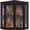 balck, variant on Corner Bread Box for Kitchen Countertop, 16.5 inch Double Layer Bread Storage with Glass Wavy Door Panel, and Stylish Design()