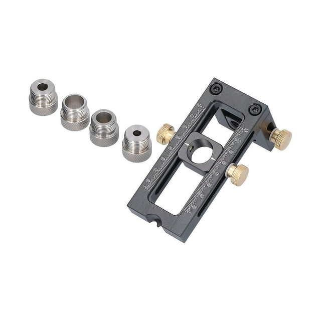 Kit de guide de cheville réglable pour gabarit de perçage et localisateur de poinçon pour le travail du bois avec douilles de perçage