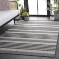 thumbnail image 3 of SAFAVIEH Beach House Jenelle Striped Indoor/Outdoor Area Rug, Gray/Charcoal, 5'3" x 7'6", 3 of 16