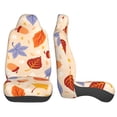 thumbnail image 4 of XMXT 2Pcs Car Seat Cover Decor Protector, Autumn Nut Leaves Front Seat Covers for Cars SUVs, Universal Fit, 4 of 9