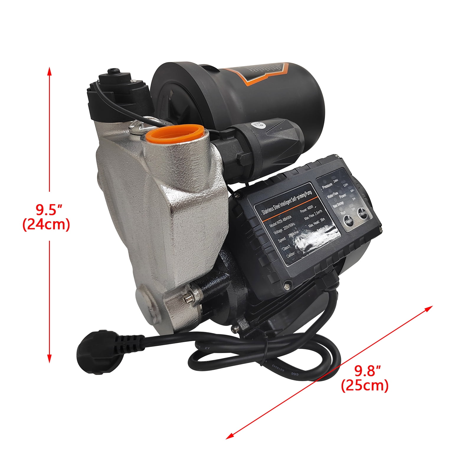 Self Priming Water Pressure Booster Pump with Intelligent Control 220V 2.0m³/h Flow Max Head 35m