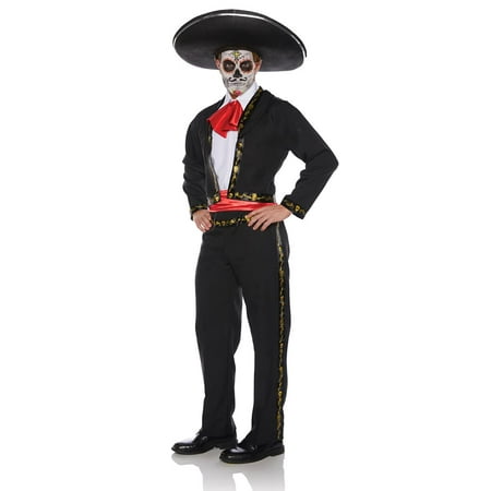 He Man Gray Skull - Mariachi Skull Male Adult Costume
