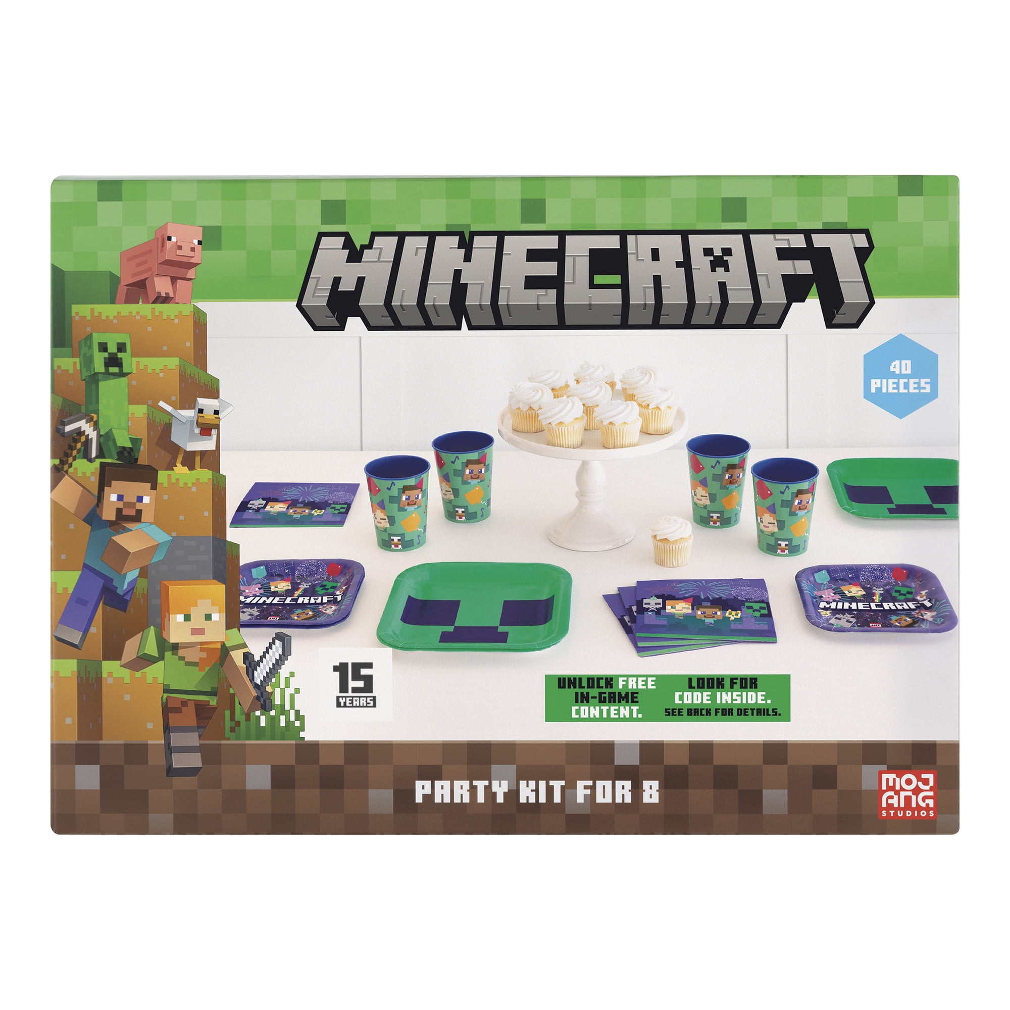 Minecraft Party Kit for 8, 1ct