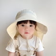 thumbnail image 2 of Sombrero de verano de secado rápido fino para niños, sombrero grande para viajes de primavera y otoño para bebés, niños y niñas, protección para el cuello, protector solar, sombrero de pescador, 2 of 5