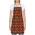 thumbnail image 2 of Xecao Red Hot Chili Print Funny BBQ Chef Aprons for Men Women,Adjustable Kitchen Cooking Aprons with Pocket Waterproof Oil Proof No Pilling Fading, 2 of 7