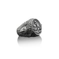 thumbnail image 2 of Horus Engraved Anubis Handmade Silver Mens Ring, Egyptian God Sterling Silver Men Jewelry, Ancient Egypt Signet Ring, Mythology Silver Gifts, 2 of 5