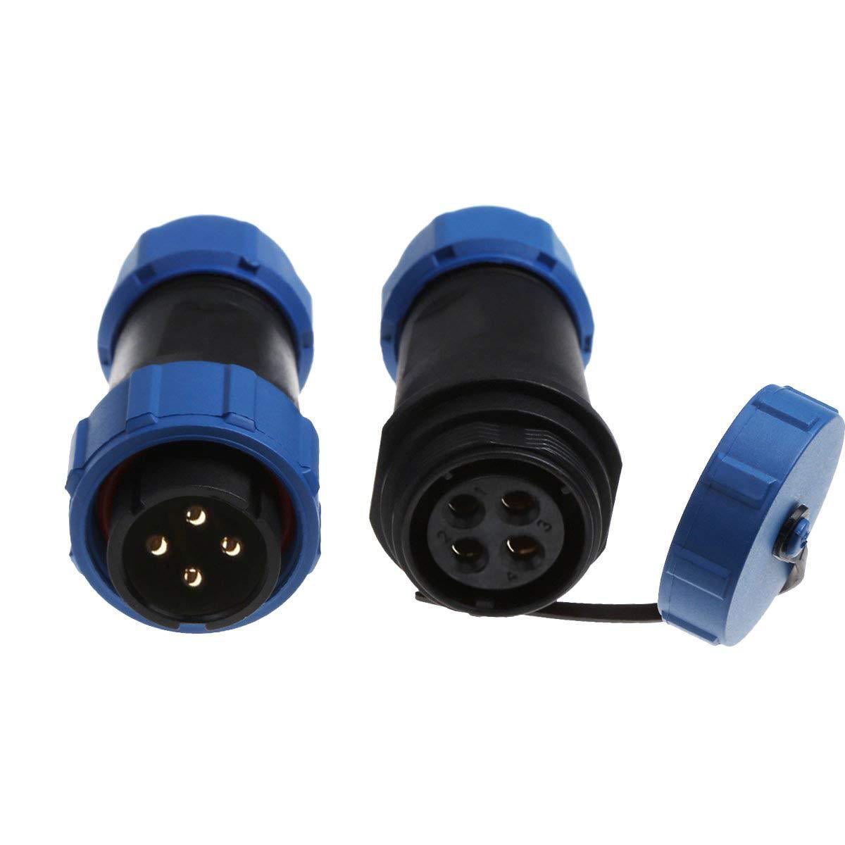 Ideapro Pair Waterproof Aviation Cable Connector Socket SP21-12 12 Pin IP68 