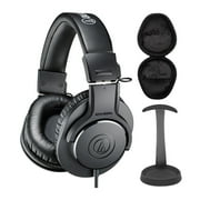 Audio-Technica ATH-M20X Studio Headphones (Black) with Knox Stand and Case