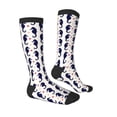 thumbnail image 3 of Daiia Sports Socks Seahorses and Hearts Printed Novelty Crew Socks for Men Women Knee High Socks Cotton Socks Soft & Breathable Support Unisex Socks, 3 of 9