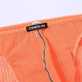 thumbnail image 5 of TANBOM Men's Breathable Nylon Mesh Triangle Brief Underwear, Orange, 1-Pack, M, 5 of 6