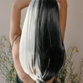 thumbnail image 4 of TABLETREANDS Peluca De Largo Y Liso Half Black Half White Para Cosplay Y Uso Diario, 4 of 8