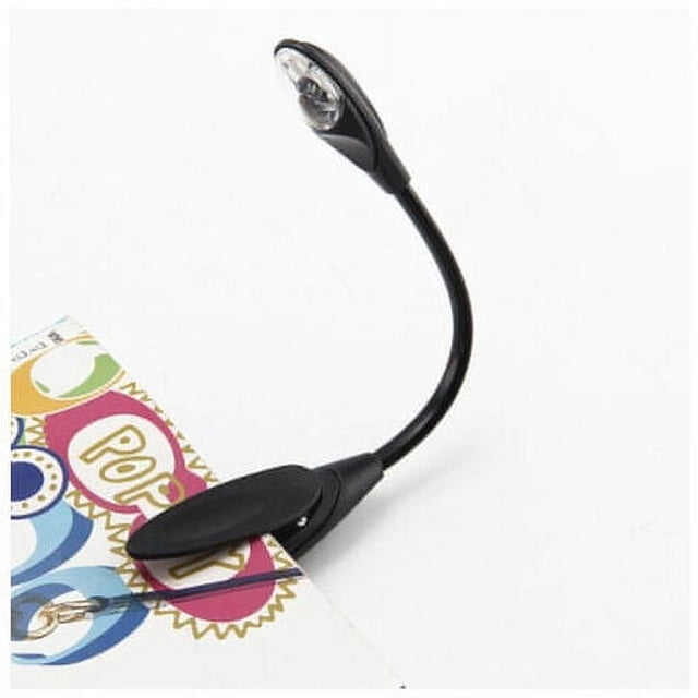 Lámpara de lectura con clip LED, recargable por USB, con buena protección para los ojos, brillante, portátil y ajustable, para el hogar y la oficina (negro)
