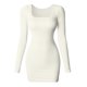 thumbnail image 1 of Women's Mini Hip Dress with Squared Neck Top Stylish Comfortable Soft Skirt for Autumn Winter, 1 of 5