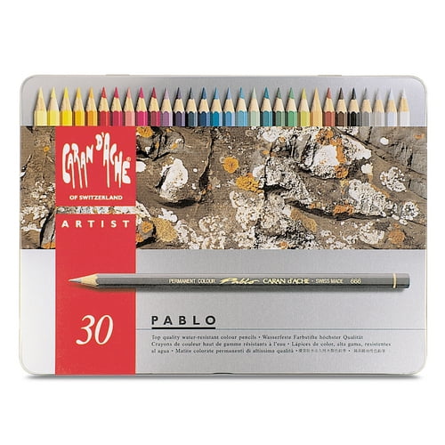CARAN DACHE/CREATIVE ART 666330 CARAN DACHE ARTIST PABLO 30 Color PENCIL METAL BOX SET