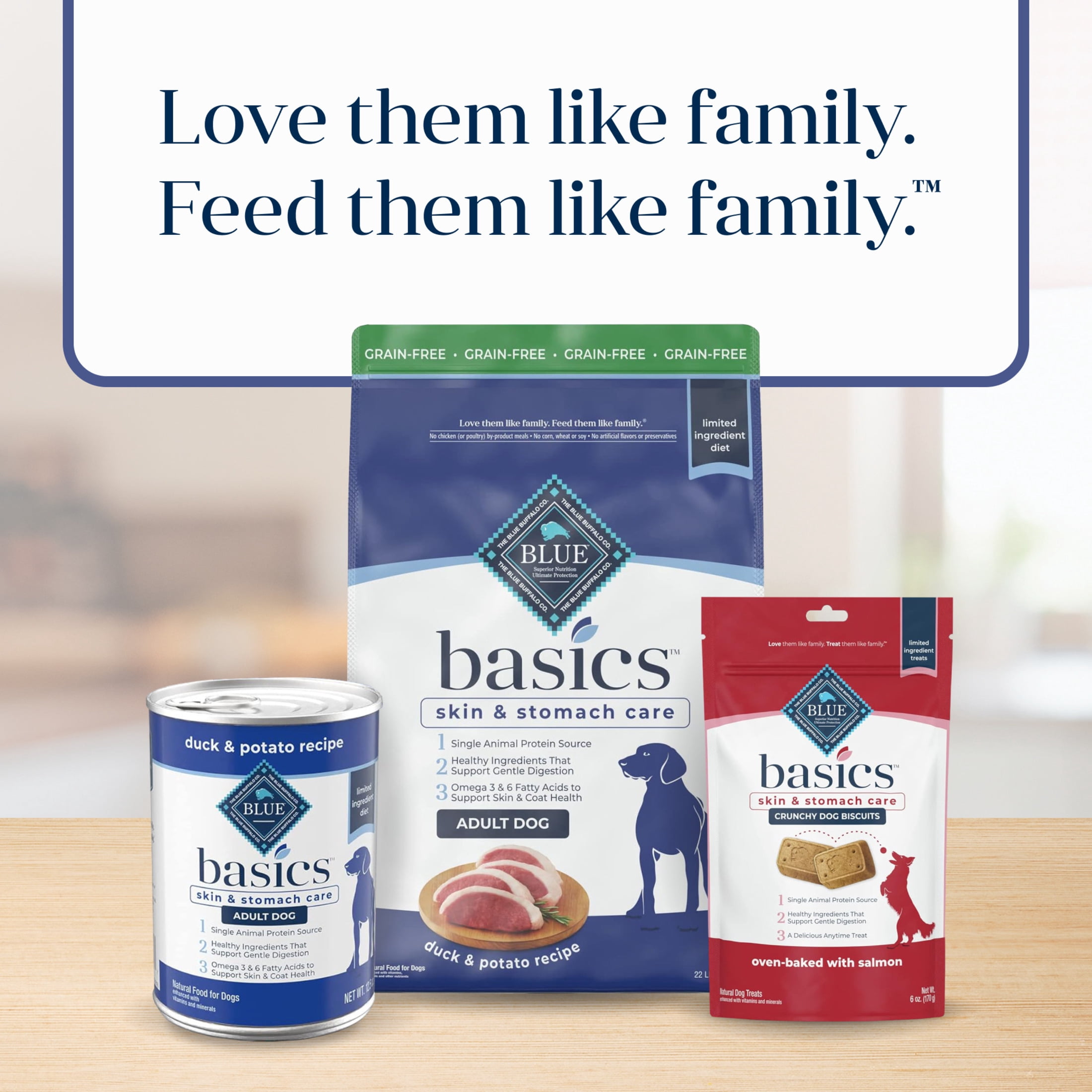 Blue Buffalo Basics Grain Free Wet Dog Food for Skin & Stomach Care, Duck, 12.5oz Can