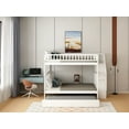 thumbnail image 3 of Full over Full Bunk Bed with Trundle and Staircase,White, 3 of 12