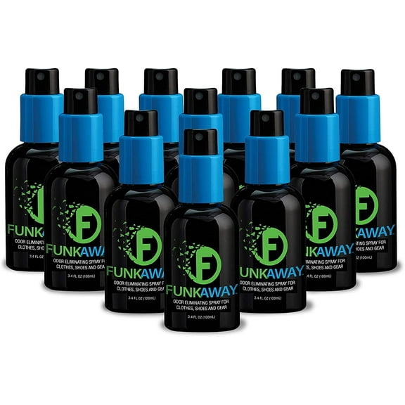 FunkAway Odor Eliminator Spray, 3.4 oz, Pack of 12