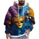 thumbnail image 2 of Sudadera con capucha para hombre, estilo casual, con cuello redondo, estampado, manga larga, blusa de poliéster, 2 of 5