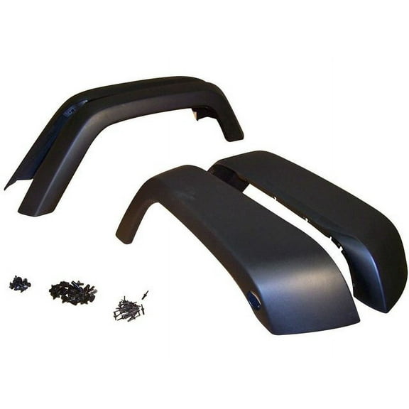 Front and Rear Fender Flare - Compatible with 2007 - 2017 Jeep Wrangler 2008 2009 2010 2011 2012 2013 2014 2015 2016