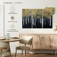 thumbnail image 4 of Elephant Stock Shimmering Forest Indigo Wall Art - Horizontal Multi Panel Canvas - Living Room Wall Decor - Nature Multi Panel - Gold And Beige Decor By James Wiens - 23" x 14", 4 of 4