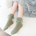 thumbnail image 4 of Kids Baby Girls Socks Cute Ruffled Mesh Patchwork Princess Dress Socks for Toddler Clothing Accessory, 4 of 7
