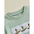 thumbnail image 6 of Toddler Baby Boys Summer Outfits 6 12 18 24 Months 2T 3T 4T Duck Embroidered Short Sleeve T-Shirts Elastic Waist Shorts 2Pcs Clothes Set, 6 of 9
