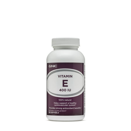 GNC Vitamin E 400 IU, 180 Softgels, Supports a Healthy Cardiovascular (Best Way To Increase Cardiovascular Fitness)