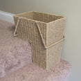 thumbnail image 4 of Household Essentials Wicker Stair Basket with Handles, Handwoven Seagrass, Sits on Two Stairs, Lightweight, Eco-Friendly, 4 of 8