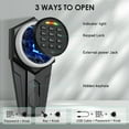 thumbnail image 2 of 5-6 Digital Gun Safe for Pistols, Quick Access Gun Safe with Silent Mode and Alarm System, Gun Cabinet with Removable Shelf and 2 Adjustable Gun Slots, 2 of 4