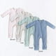 thumbnail image 5 of Ropa de bebé Ropa de bebé de fibra de bambú Ropa de una pieza para bebé recién nacido, verde claro, 5 of 5