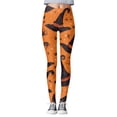 thumbnail image 1 of Gibobby Leggings Negros Mujer Mallas con estampado Halloween para mujer, mallas paraportivas con Control Yoga para mujer, mallas talle（Anaranjado， L), 1 of 4