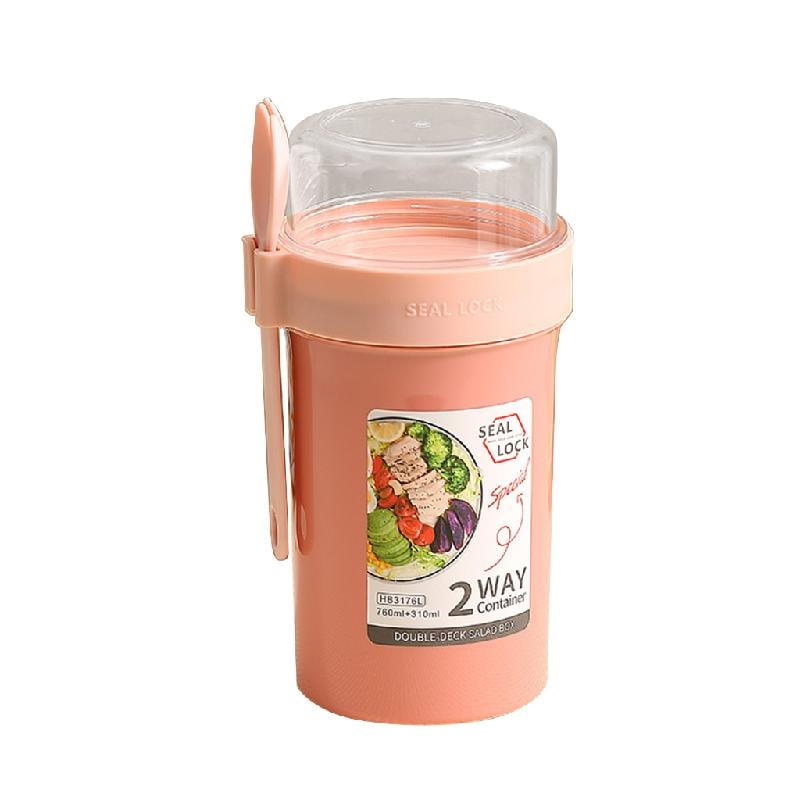 Yoghurt Container with Spoon Dishwasher Safe Oatmeal Container Jar with