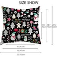 thumbnail image 2 of GZHJMY Cute Cartoon Christmas Throw Pillow Cases Pillow Covers Cushion Cases 1 Pack with Zipper for Sofa Couch Bedroom Christmas Winter Holiday 20x20 Inch Home Decor, 2 of 6