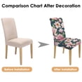 thumbnail image 5 of Set of 4 Modern Floral Dining Chair Covers Bright Wildflower and Butterfly Pattern Washable Polyester Stretch Slipcovers Removable Seat Protector for Artistic Home, 5 of 5