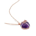 thumbnail image 3 of Everly Women's 12CT TGW Amethyst and .12CT TW Diamond 10k Rose Gold Pendant, 3 of 6