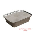 thumbnail image 1 of 10 Pcs Rectangle Shaped Disposable Aluminum Foil Pan Take-out Food Containers, 1 of 7