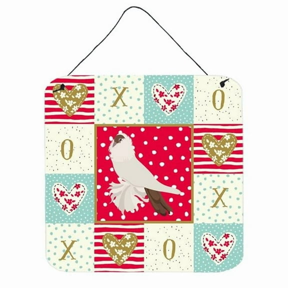 Carolines Treasures CK5371DS66 6 x 6 in. German Helmet Pigeon Love Wall or Door Hanging Prints