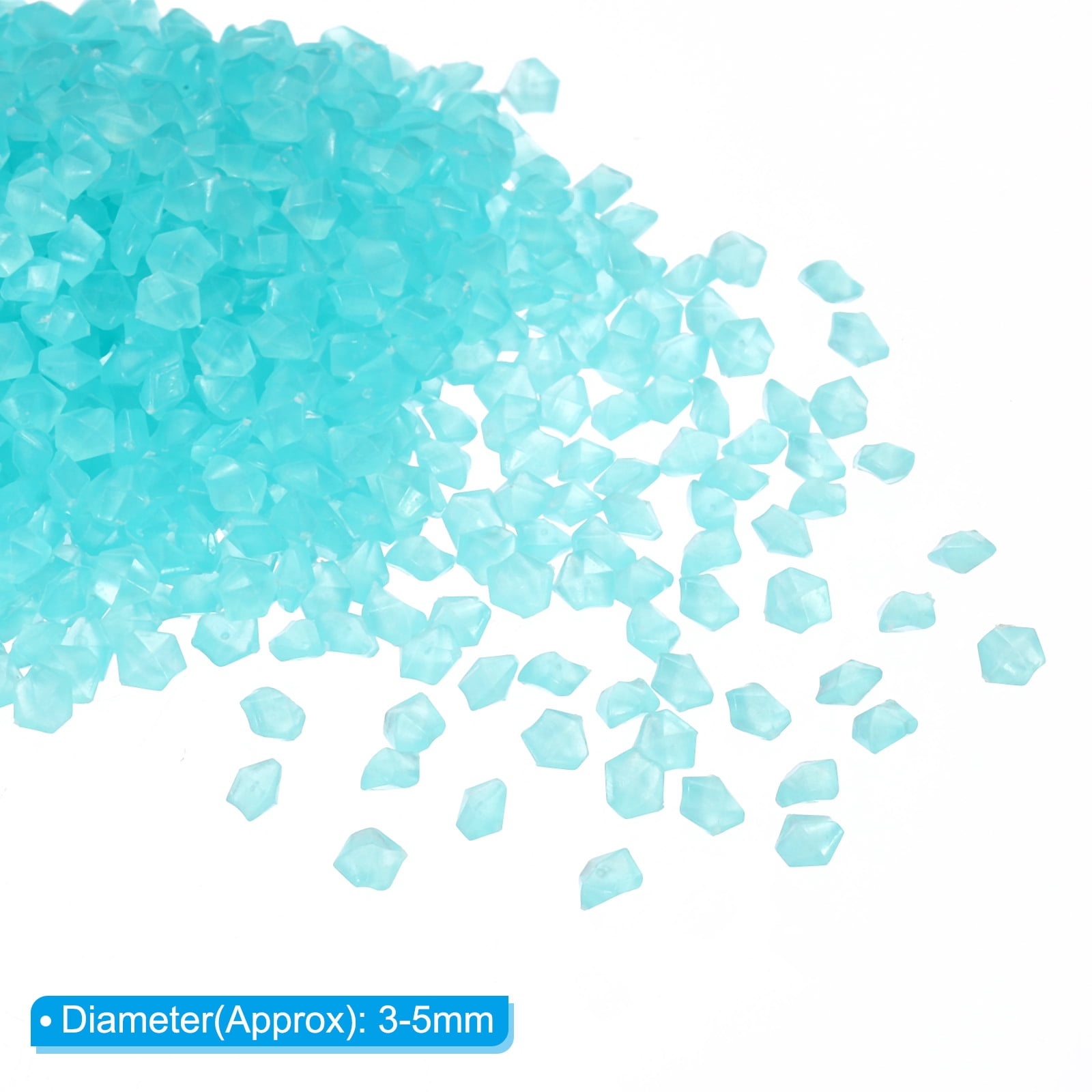 Unique Bargains 3000Pcs Glow Rocks 3-5mm Glow Pebbles Luminous Stones Decor DIY Blue