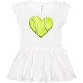 thumbnail image 3 of Inktastic Tennis Ball in Heart Girls Baby Dress, 3 of 5