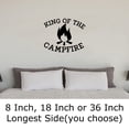 thumbnail image 2 of King Of The Campfire Camping Bonfire Funny Fun Wall Decals for Walls Peel and Stick wall art murals Black Small 8 Inch, 2 of 2