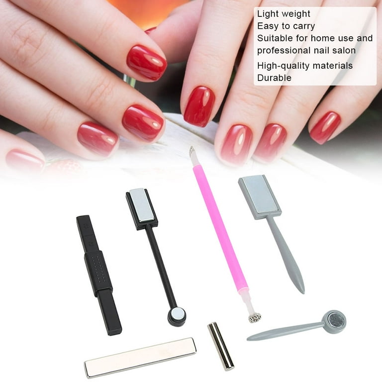 7 Pcs Nail Art Magnetic Stick Cat Eye Magnet Stick Varnish Gel
